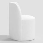 Silla de comedor sin brazos de terciopelo negro/perla/blanco/oliva/cacao, asientos para 1