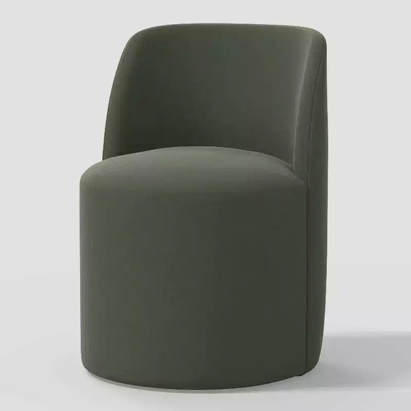 Silla de comedor sin brazos de terciopelo negro/perla/blanco/oliva/cacao, asientos para 1