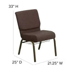Silla de iglesia tapizada en tela multicolor con revistero, juego de 4